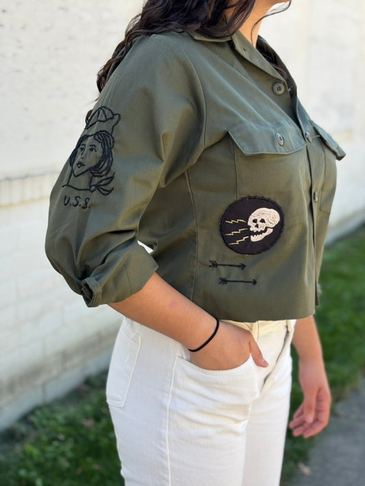 Sailors Delight Cropped Button Down
