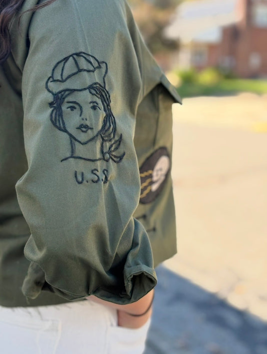 Sailors Delight Cropped Button Down