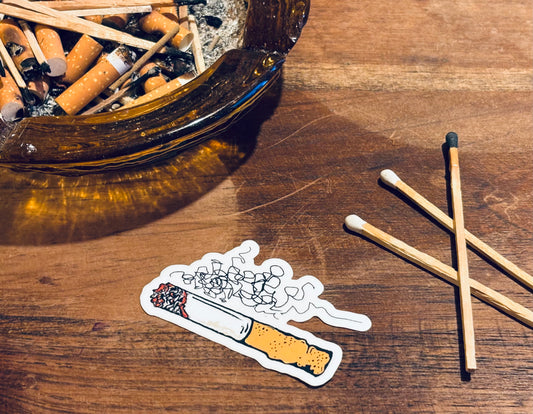 Smoking Cig Sticker- Large